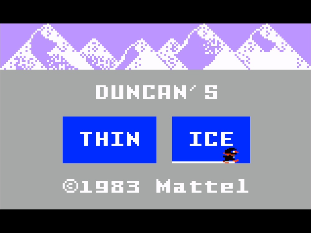 Title Screen of Thin Ice for Intellivision
